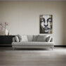 Harper - 3-sits soffa, hel dyna - Vit