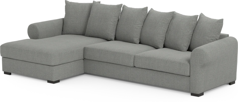 Town - 3-sits soffa med schäslong vänster - Grå