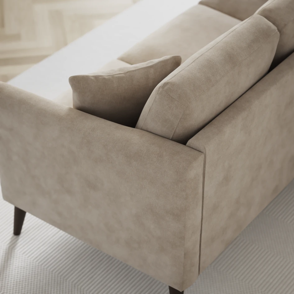 Eden - 3-sits soffa svängd - Beige