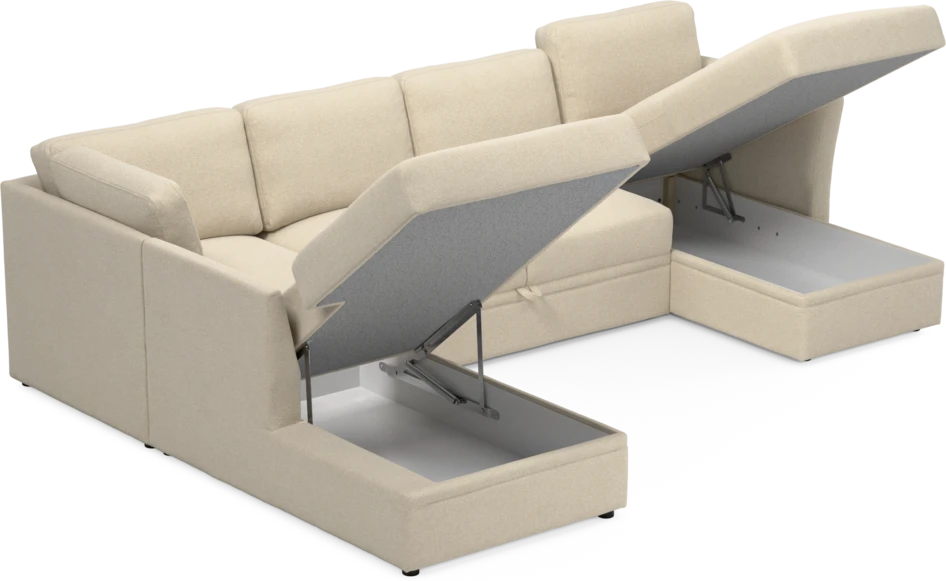 Öland - Bäddsoffa med divan vänster och schäslong höger - Beige
