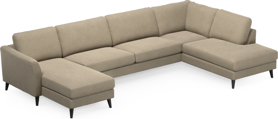 Bridge - 3-sits soffa med schäslong vänster och divan höger - Beige