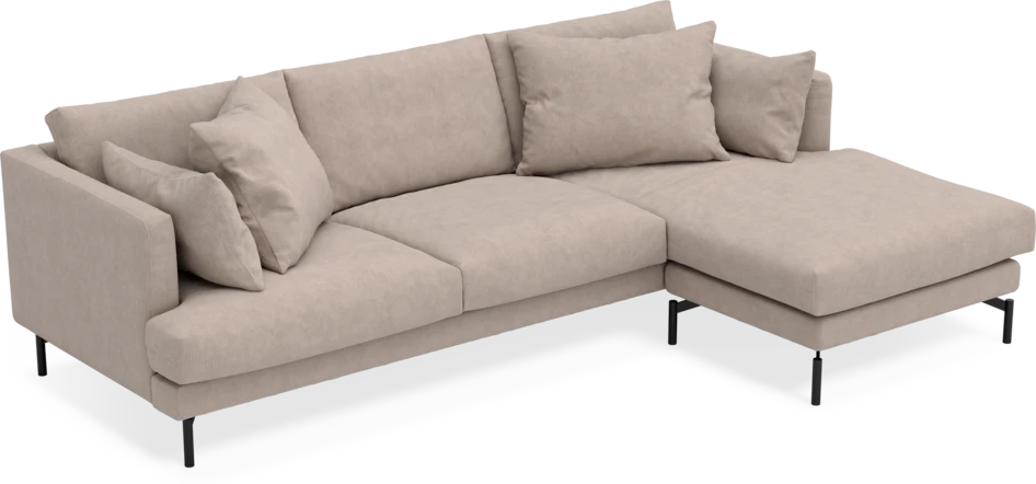 Harper - 4-sits med schäslong höger  - Beige