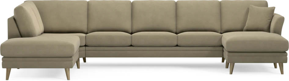 Eden - 3-sits soffa med divan vänster och schäslong höger - Beige