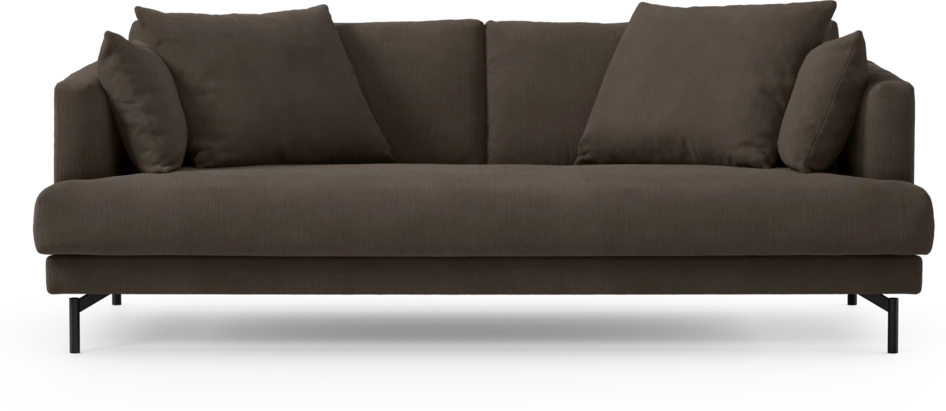 Harper - 3-sits soffa, hel dyna - Brun