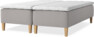 Delux Dream - Ramsäng, dubbelsäng med bäddmadrass - Grå