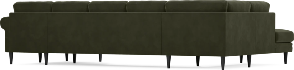 Eden - 3-sits soffa med divan vänster och schäslong höger - Grön
