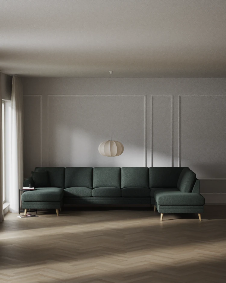 Eden - 3-sits soffa med schäslong vänster och divan höger - inspiration