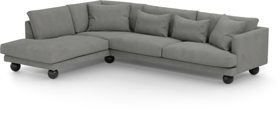Harper - 3-sits soffa med divan vänster - Grå