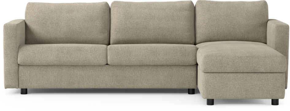 Lindö - Bäddsoffa 2,5-sits med schäslong, vändbar - Beige