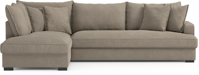 Mila, 3-sits soffa med divan vänster, hel dyna