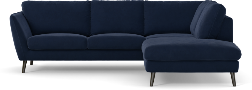 Madison Lux - 2-sits soffa med divan höger - Blå