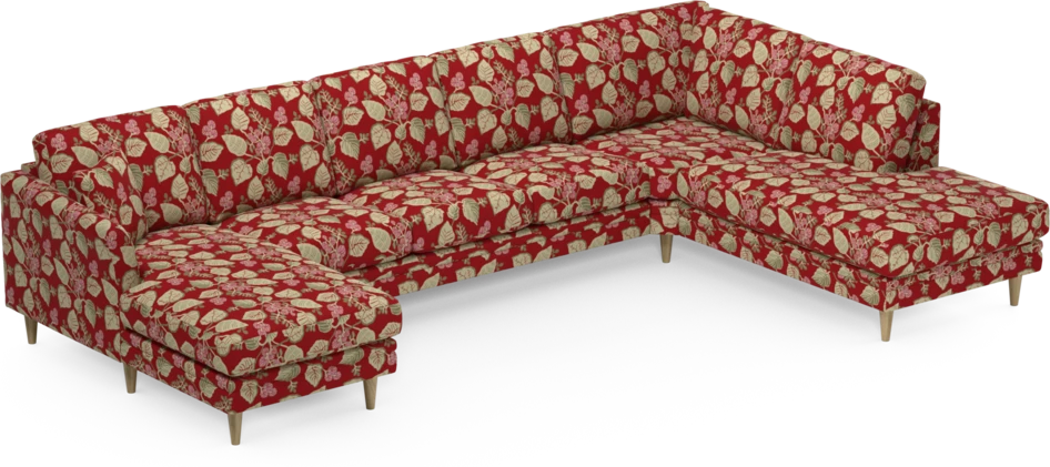 Eden - 3-sits soffa med schäslong vänster och divan höger - Flerfärgad
