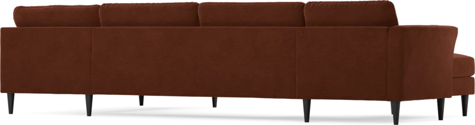 Bridge - 3-sits soffa med schäslong vänster och divan höger - Orange
