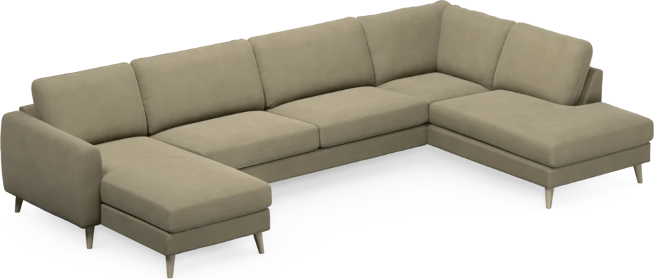 Bridge - 3-sits soffa med schäslong vänster och divan höger - Beige