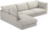 Cherrie Klädsel -  3-sits soffa med divan vänster - Vit
