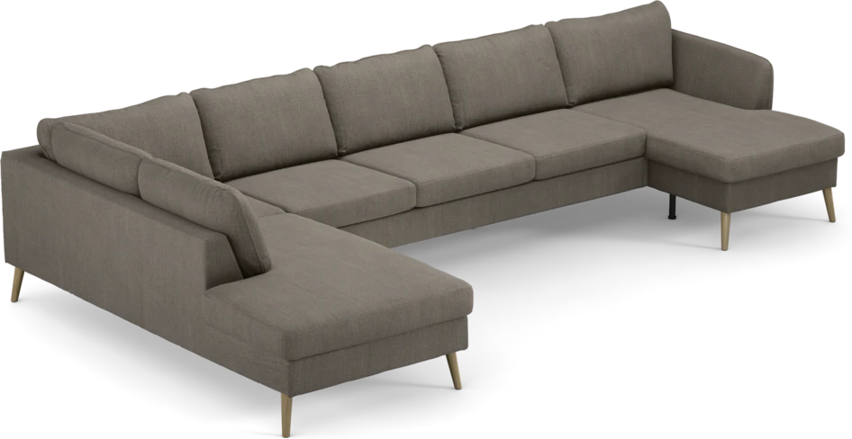 County - 4-sits soffa med divan vänster och schäslong höger - Brun