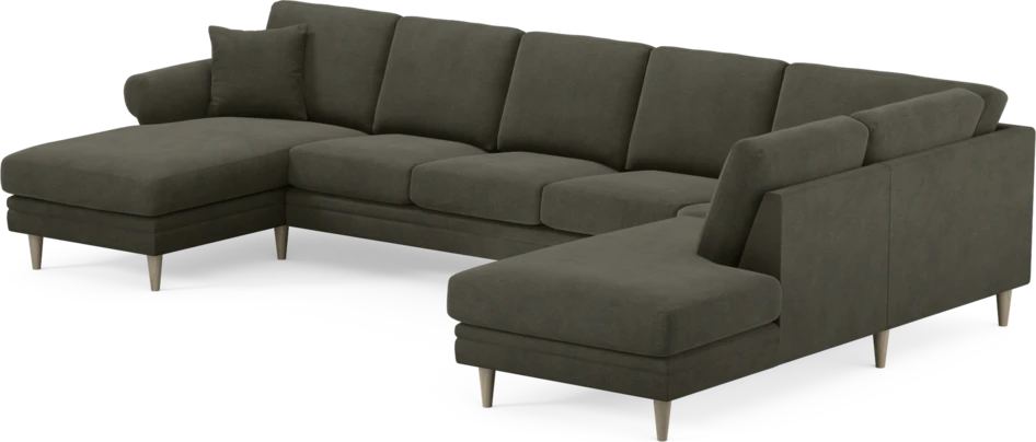 Eden - 3-sits soffa med schäslong vänster och divan höger - Grå