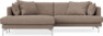 Harper - 4-sits med schäslong XL vänster - Brun