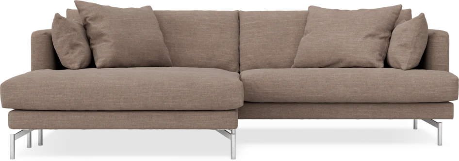 Harper - 4-sits med schäslong XL vänster - Brun