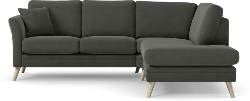 Eden - 2-sits soffa med divan - Grå