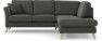 Eden - 2-sits soffa med divan - Grå