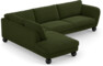 Madison - 3-sits soffa med divan vänster - Grön