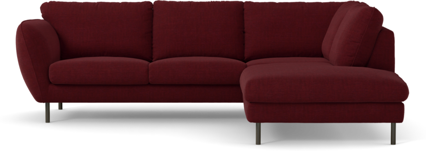 Madison Lux - 2-sits soffa med divan höger - Röd