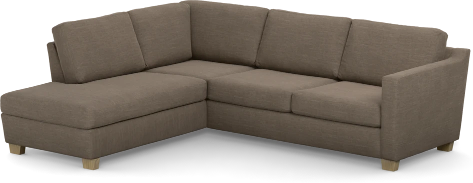 Friday - 2,5-sits soffa med divan vänster - Brun