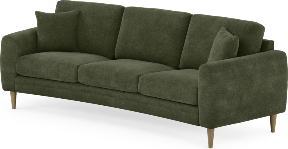 Eden - 3-sits soffa svängd - Grön