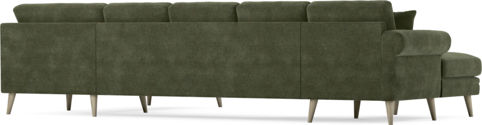 Eden - 3-sits soffa med schäslong vänster och divan höger - Grön
