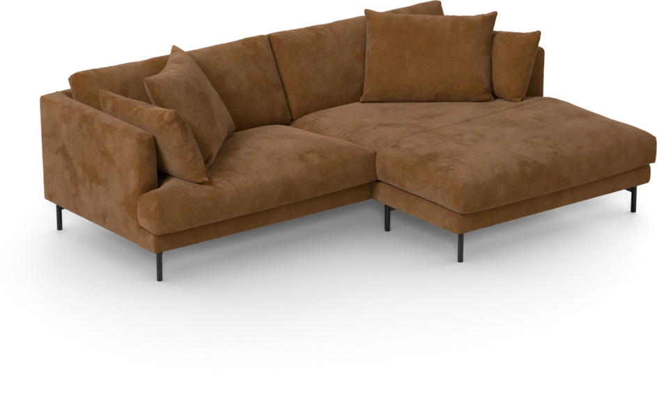 Harper - 4-sits med schäslong XL höger - Orange