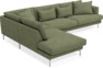 Harper - 3-sits soffa med divan vänster - Grön