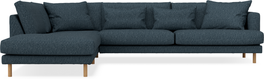 Harper - 3-sits soffa med divan vänster - Blå