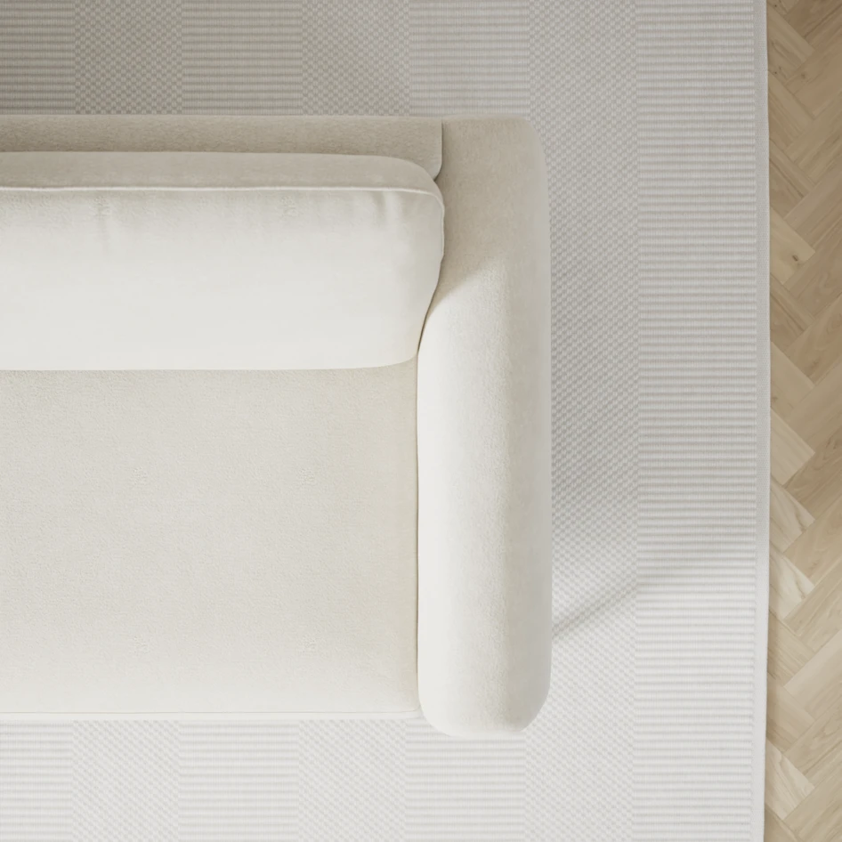 Bridge - 3-sits soffa med schäslong vänster och divan höger - Vit