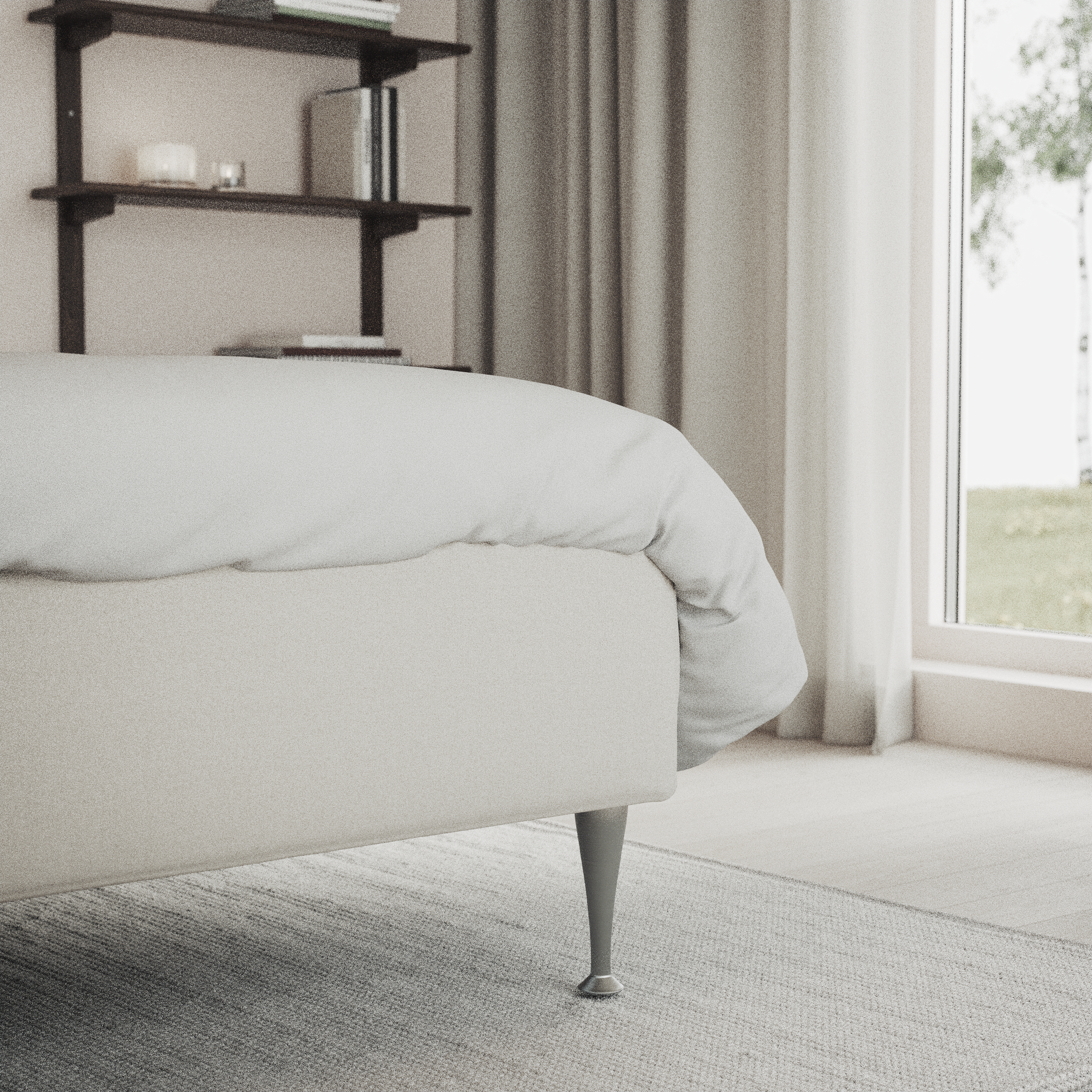 Delux Exclusive - Kontinentalsäng, enkelsäng 120 cm med bäddmadrass och sängben - inspiration