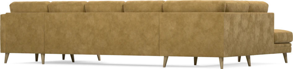 Eden - 3-sits soffa med divan vänster och schäslong höger - Gul