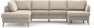 County - 3-sits soffa med divan vänster och schäslong höger - Beige