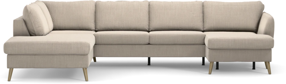 County - 3-sits soffa med divan vänster och schäslong höger - Beige