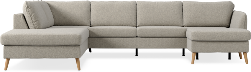 County - 3-sits soffa med divan vänster och schäslong höger - Beige
