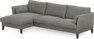 Winston - 3-sits soffa med schäslong, vändbar - Grå
