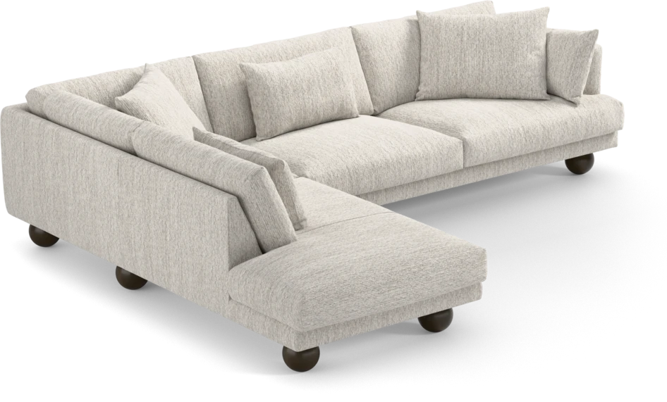 Harper - 3-sits soffa med divan vänster - Grå