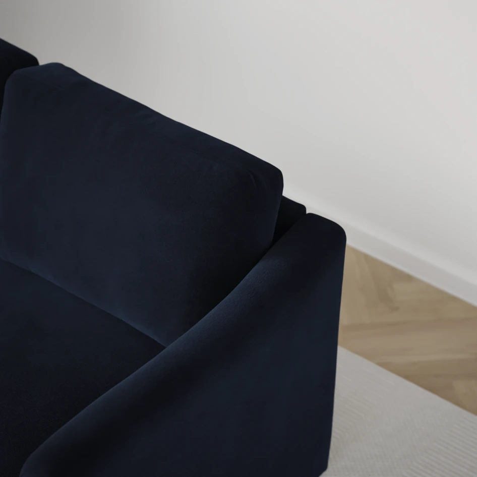 Öland - Bäddsoffa 3-sits, längsbäddad - Blå