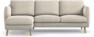 Madison Lux - 2-sits soffa med schäslong vänster - Beige
