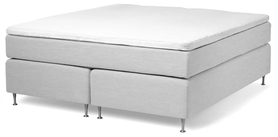 Cape Farewell Exclusive - Kontinentalsäng, dubbelsäng med bäddmadrass Fiord Soft - Grå