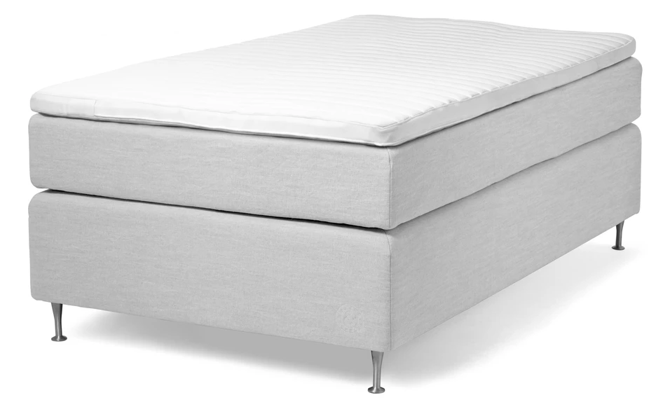 Cape Farewell Exclusive - Kontinentalsäng, enkelsäng med bäddmadrass Fiord Soft - Grå