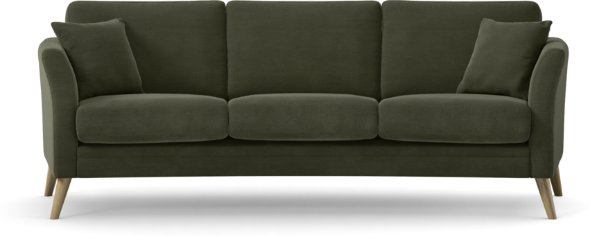 Eden - 3-sits soffa svängd - Grön