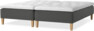 Delux Sense - Ramsäng, dubbelsäng med bäddmadrass - Grå