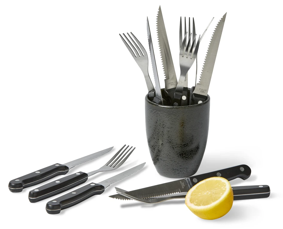 Grundsund - Grillbestick, 12 delar - Svart