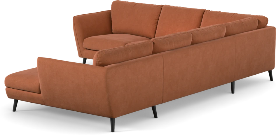 Madison Lux - Hörnsoffa med schäslong höger - Orange