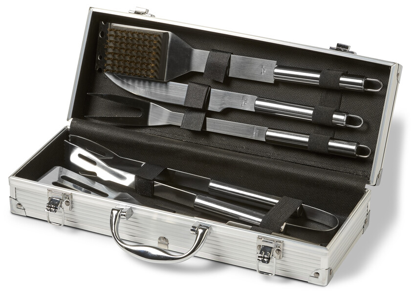 BBQ - Grillset, 5 delar - Grå